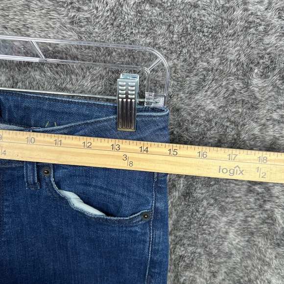 Banana Republic Stretch Jeans Womens 26/2 Classic Wide Leg Flare 30x33 Dark Wash - Picture 3 of 9